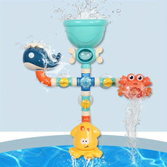 Baby Bath Time DIY Water Pipe Toy with Spray Feature