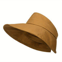 UV Protection Sun Hat Wide Brim Ponytail Visor UPF 50 Packable Sunshad