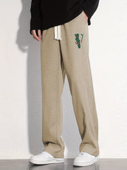 Men's V Graphic Print Loose Jogger Pants for Spring Fall