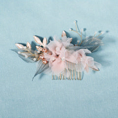 Pink Bridal Comb Wedding Hair Clip Hair Accessories Hair Jewelry