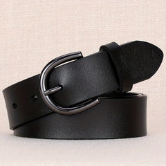 Men's Calfskin Leather Belt Pin Buckle Casual Belt For Jeans Pants