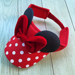 Baby Toddler Girls Mouse Ear Sun Visor Hat with Bow