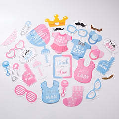 30 Pink Baby Shower Photo Props Party Decorations