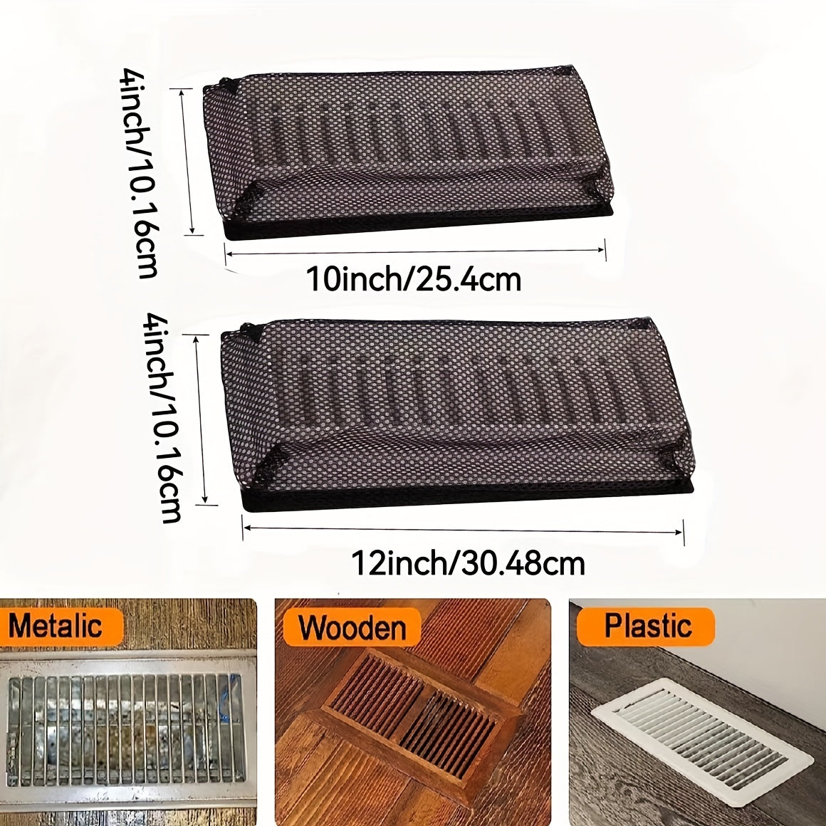 3pcs Floor Register Mesh Trap Filters Vent Cover Screen