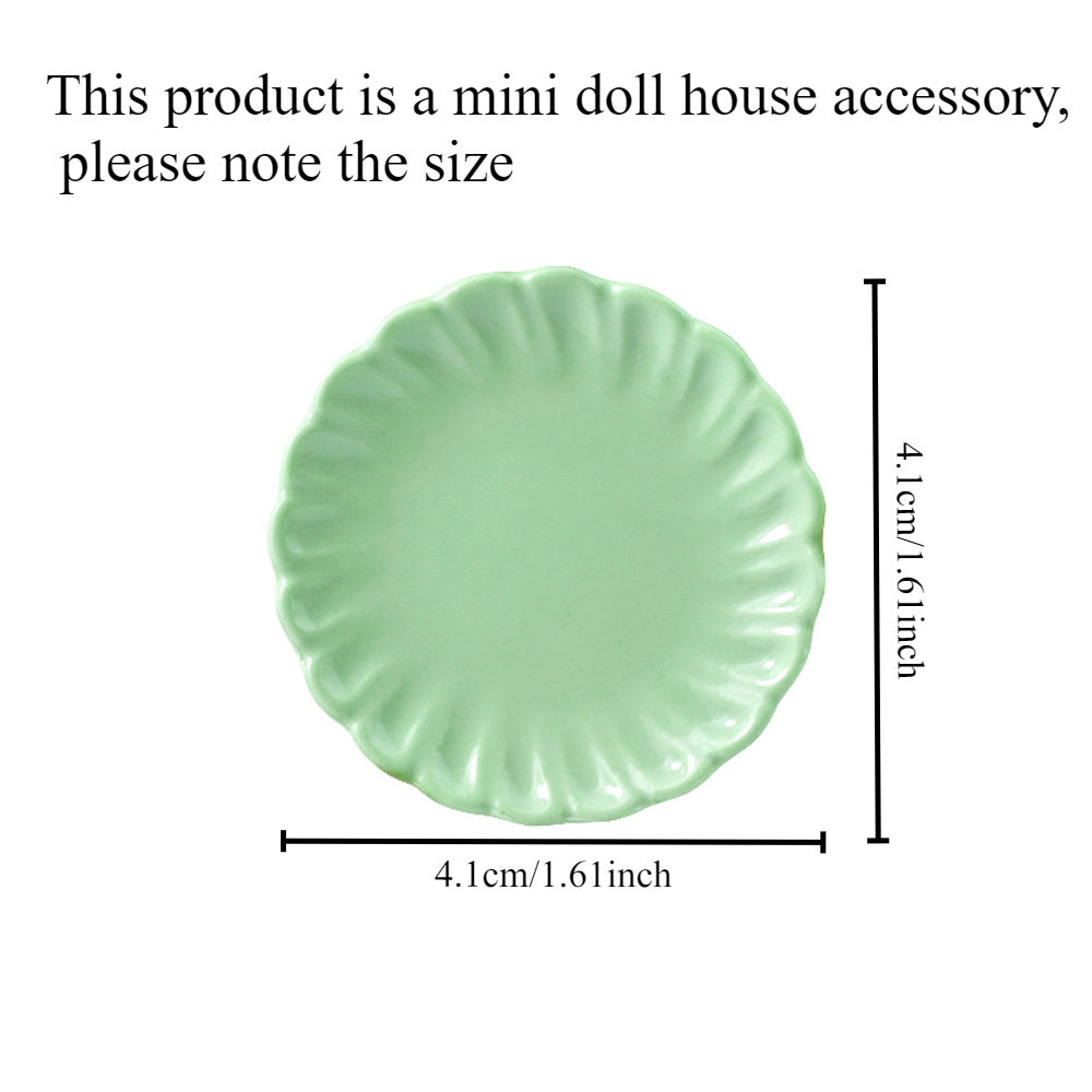 Steak Plate for Dollhouse Accessories 1:6 1:12 Scale