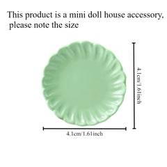 Steak Plate for Dollhouse Accessories 1:6 1:12 Scale