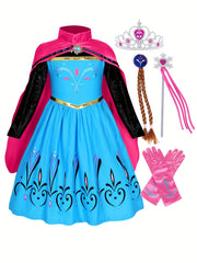 Girls Queen Princess Dress Costume Dress Up Birthday Party Christmas Cosplay