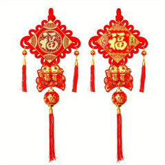 Chinese Knot Fringe Pendants Traditional Red Oriental Year Decorations