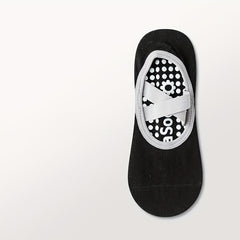 Women's Non Slip Yoga Socks w/ Extra Grips, Cross Strap Design