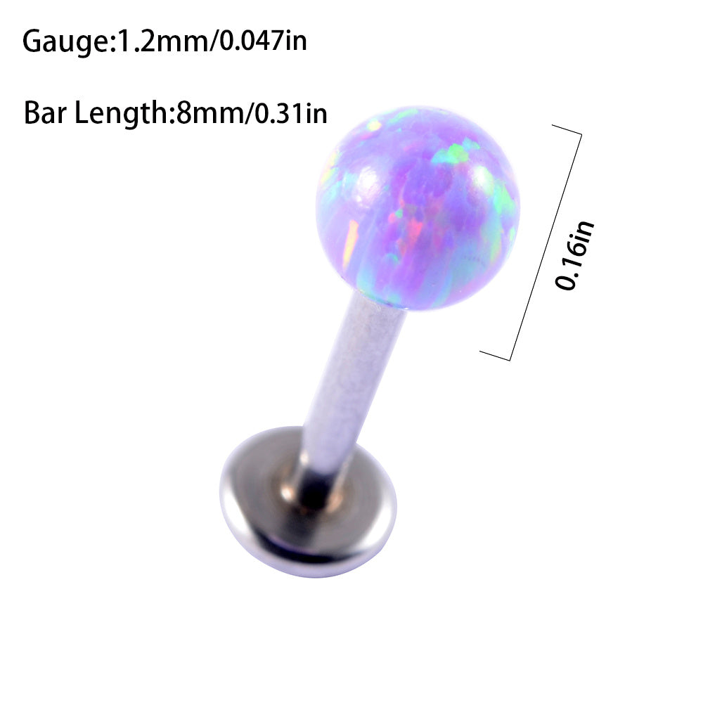 Opal Tragus Nose Ring Surgical Steel Cartilage Piercing