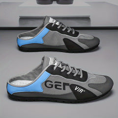 Men's Lace up Half Sneakers Odor Resistant Mules Lightweight Shoes
