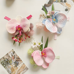 Phalaenopsis Artificial Flower Corsage for Weddings & Business Celebrations