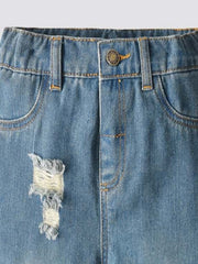 Kids Casual Ripped Jeans for Fall/Winter