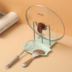 Pot Lid Organizer Rack with Spoon Rest Pots & Pans Storage Holder