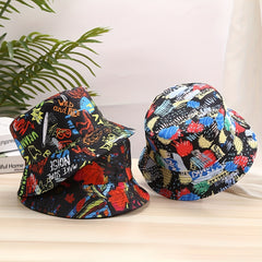 Graffiti Print Fisherman Sun Hats Lightweight Travel Hats