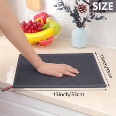 Ultra Soft Waffle Woven Dish Cloths Absorbent Quick Drying Kitchen Supplies