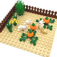 Autumn Rabbit & Pumpkin Farm Building Blocks Set