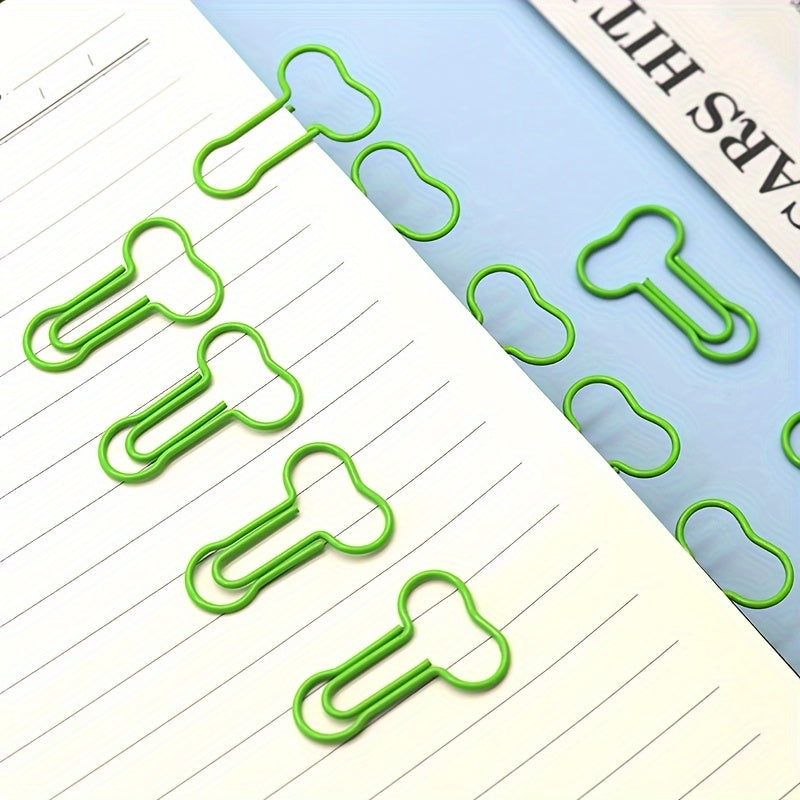 20pcs Plastic coated Wire Paper Clips Cartoon colored Paper Clips Stationery