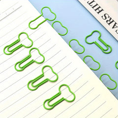 20pcs Plastic coated Wire Paper Clips Cartoon colored Paper Clips Stationery