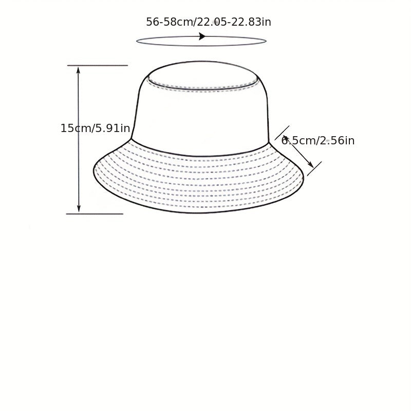Street Hip Hop Print Bucket Hat Outdoor Sunscreen Wide Brim Cap