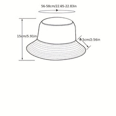 Street Hip Hop Print Bucket Hat Outdoor Sunscreen Wide Brim Cap