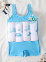 Cartoon One Piece Swimsuit Professional Floating Sports Swimwear