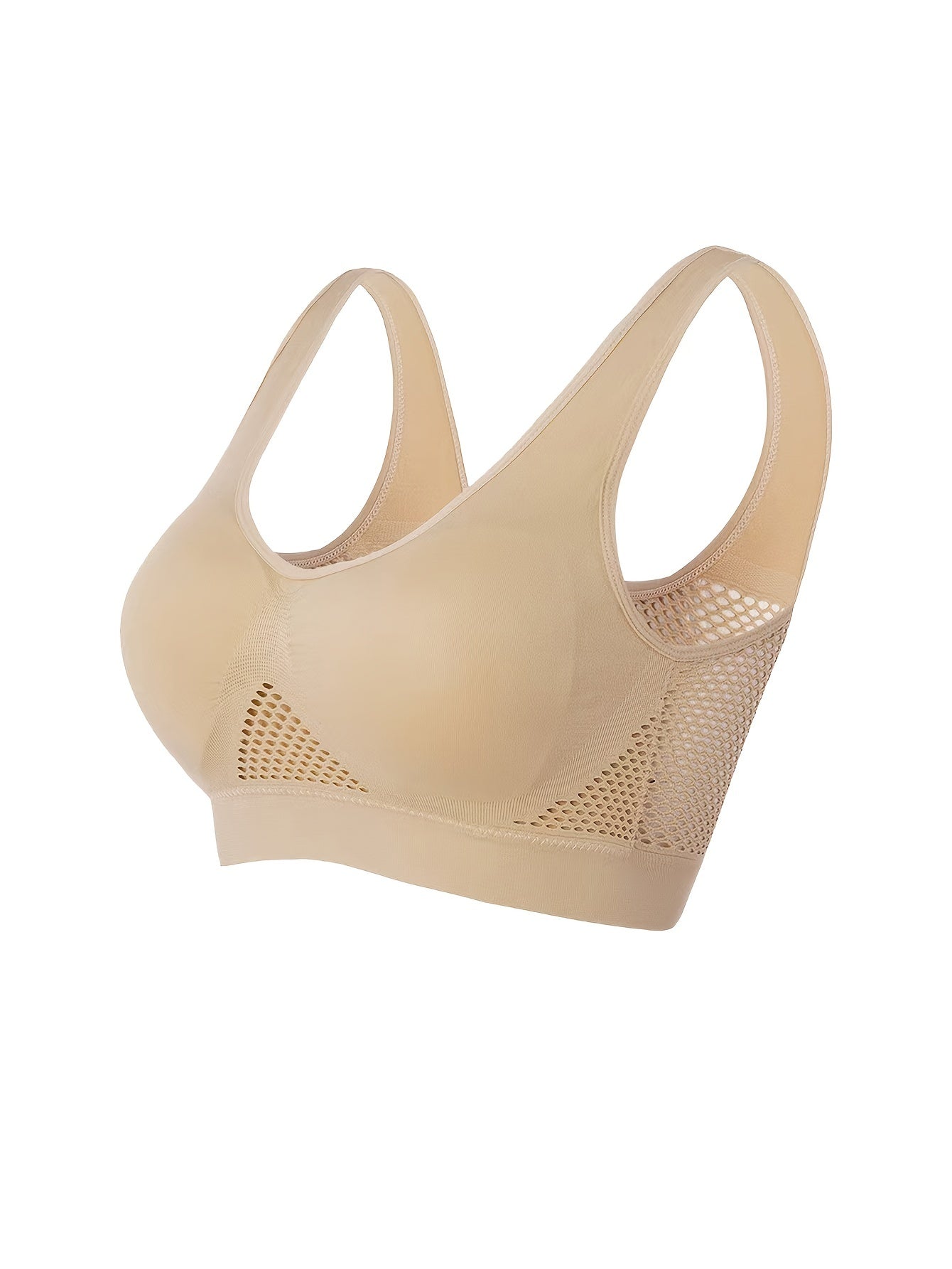 4 Pack Plus Size Sports Bra Set Seamless Medium Stretch Tank Bra