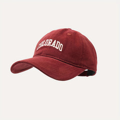 Baseball Cap COLORADO Embroidery Sunscreen Dad Hats Unisex Couple Sun