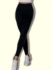 Contrast Trim Skinny Leggings Casual Every Stretchy Leggings Women's Clothing