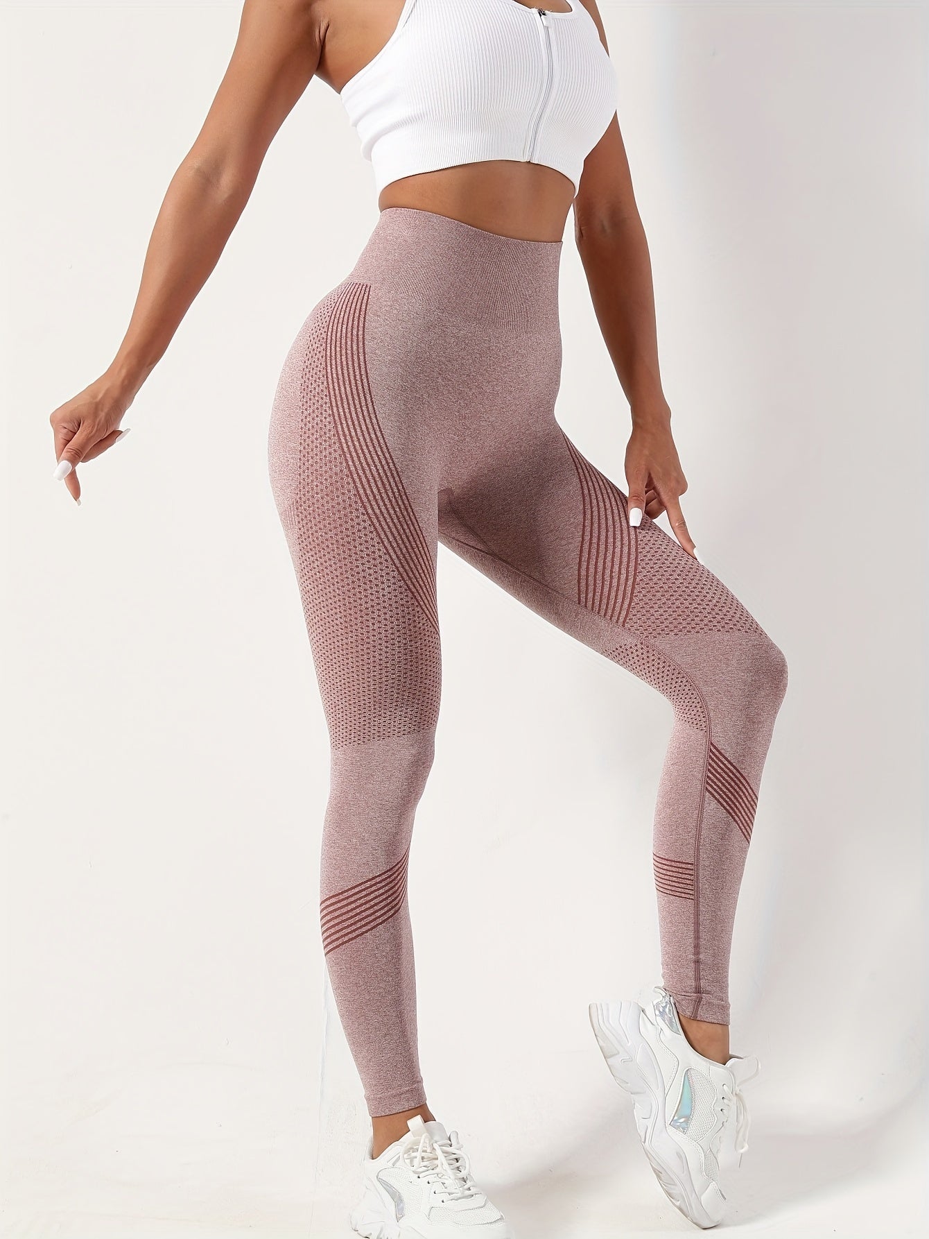 Seamless High Waist Yoga Pants Elastic Sports Leggings