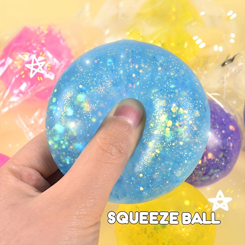 Glittery Maltose Stress Balls Colorful Sensory Toys for Party Favors