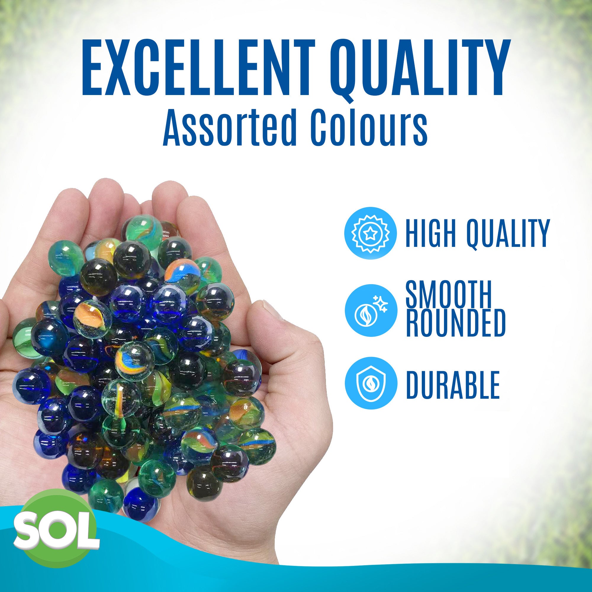 Coloured Glass Marbles Vintage Classic Kids Toys Games