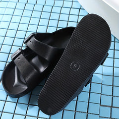 Men's Buckle Strap Slip On Sandals, Assorted Colors