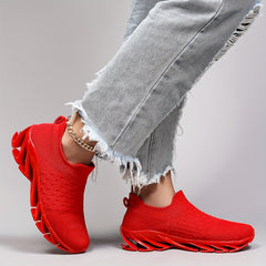 Women's Solid Running Shoes Shock Absorption Sneakers