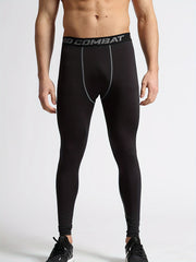 Men's Alphabets Pattern Compression Pants for Fitness