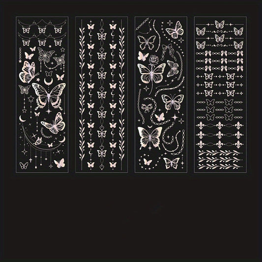 Galaxy Series 3D Hot Silver Scrapbook Stickers Set
