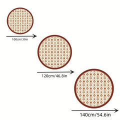 Waterproof Retro Flower Tablecloth for Outdoor Parties & Weddings