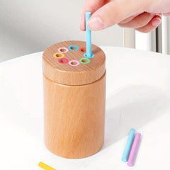 Wooden Counting Stick Toy Mini Fine Tube Small Toy for Kindergarten