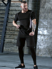 Men's Compression Suit Long Pants Long Sleeve Shirt Sports Shorts