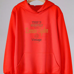 Girls Cartoon Alphabets Pattern Hooded Sweatshirt for Spring and Autumn