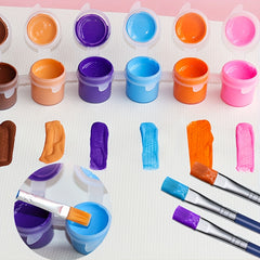 Adult DIY Painting Kit Three Colorful Flowers Personal Collection