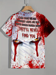 Men's Letter Print T Shirt Stay Hidden in Style with this Casual Tee