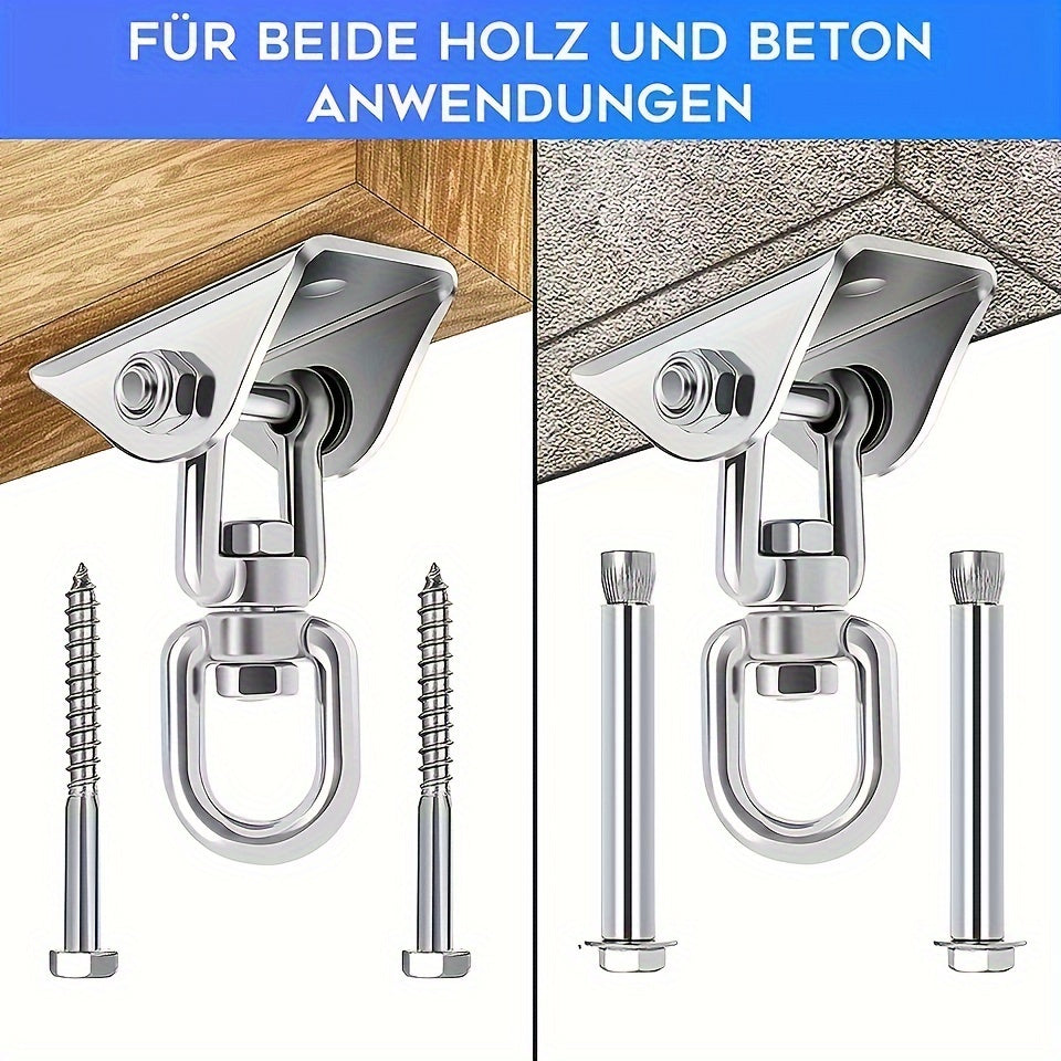 Stainless Steel Swing Hanger Hook Rotate High Strength Indoor Outdoor