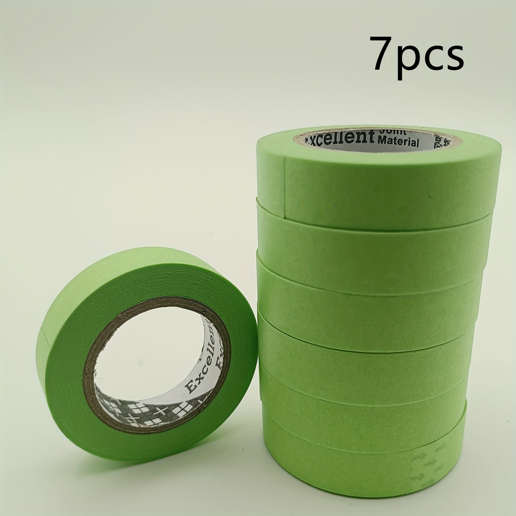 7pcs Green Paint Washi Tape 1.0in x 59ft - Protects Surface, Easy to Remove