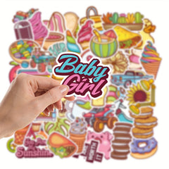 50pcs Waterproof Vinyl Stickers for Water Bottles Laptop Skateboard Computer