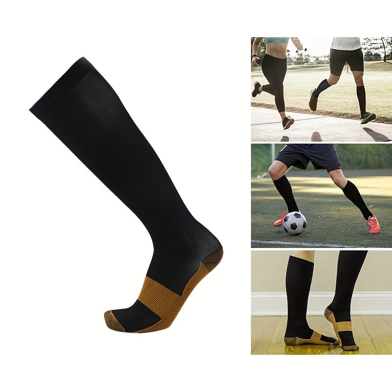Copper Compression Socks for Men Women 20-30 mmHg Knee High Stockings