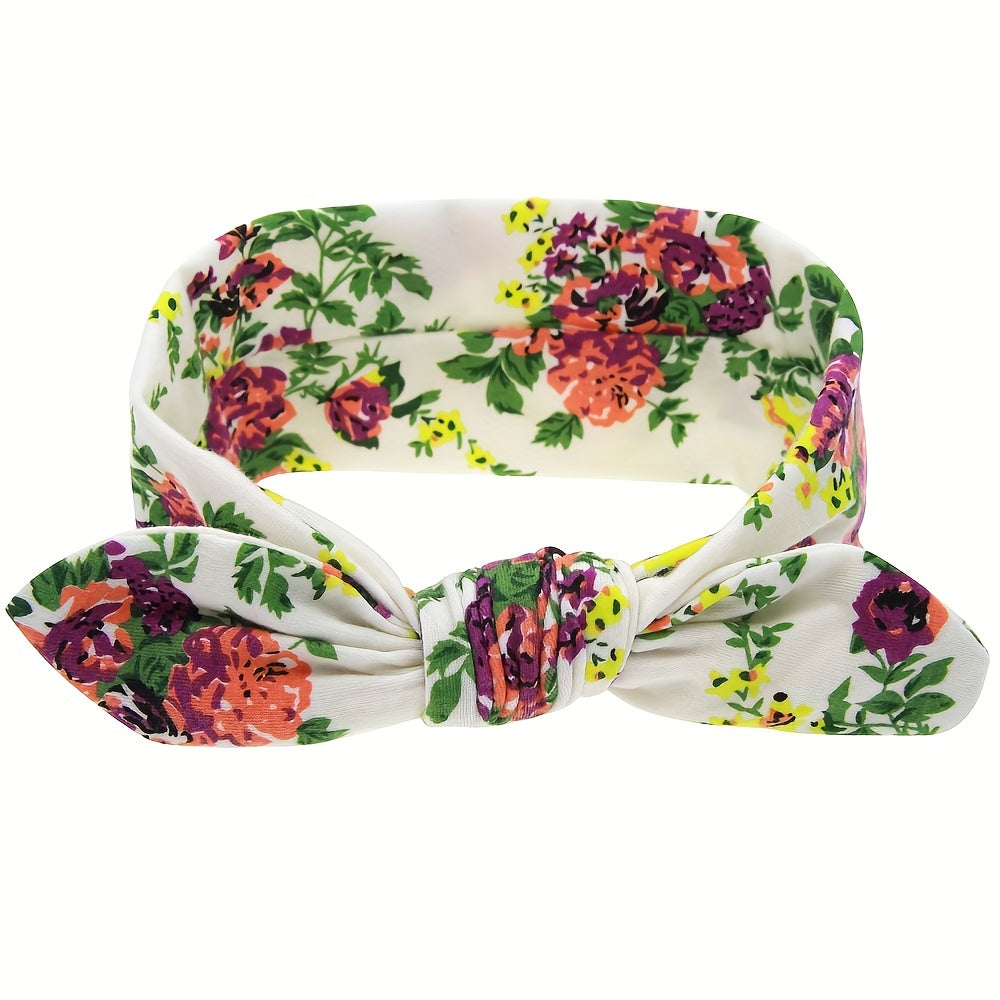 6pcs Soft Nylon Rabbit Ears Hair Tie Headband