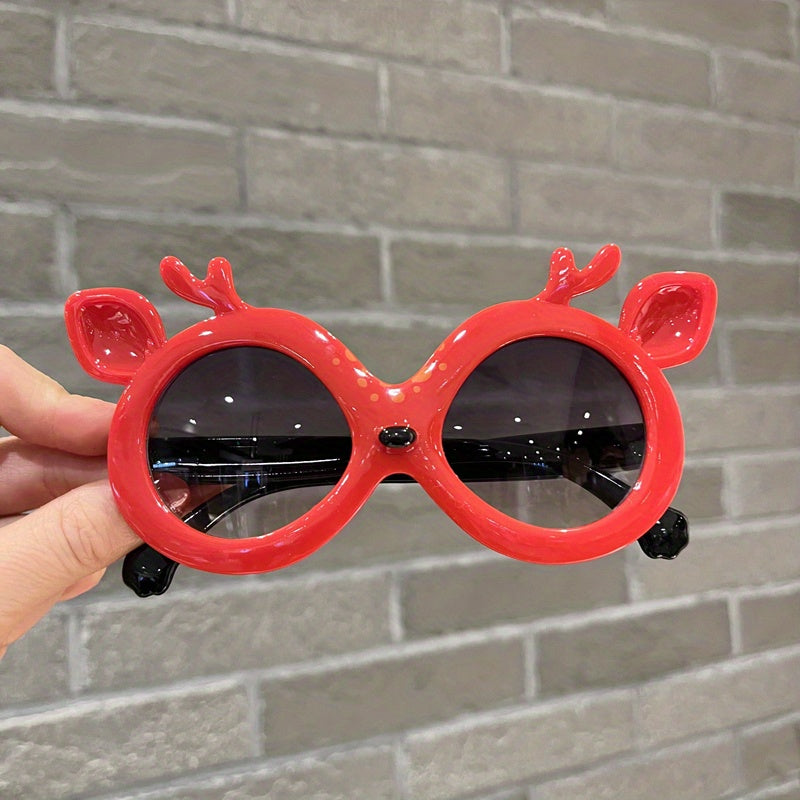 Kids Cartoon Deer Sunglasses Sun Protection Accessory for Outdoor Activities