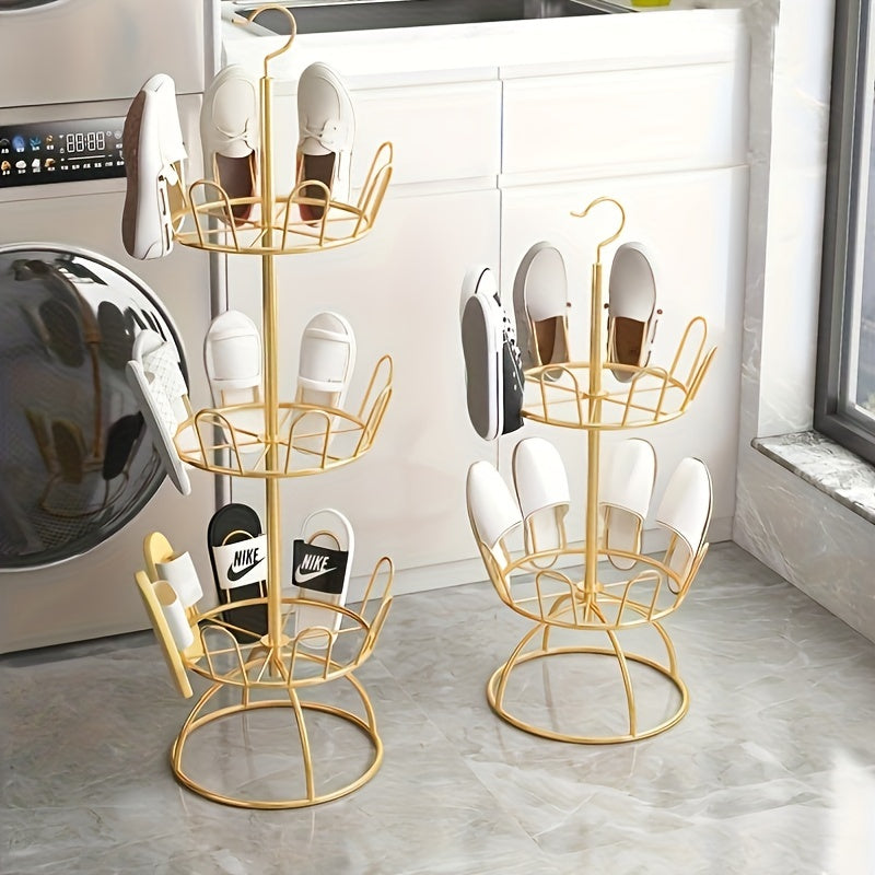 Rotating Shoe Drying Rack for Balcony Sunbathing
