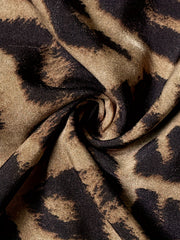 Leopard Print A-line Skirt